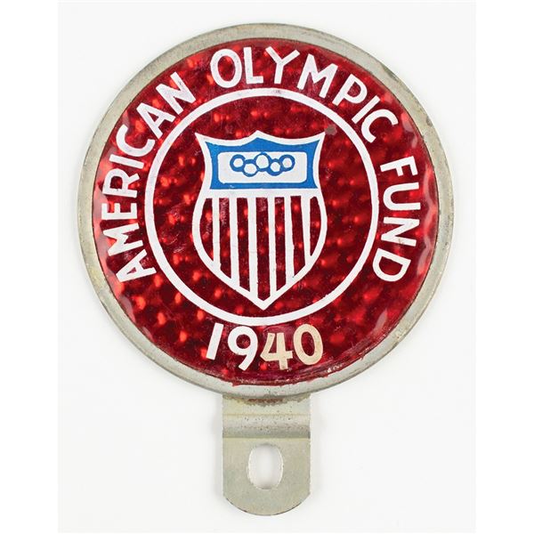 Tokyo 1940 Summer and Winter Olympics USA Fundraising Car Badge