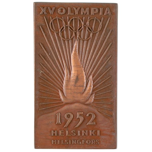 Helsinki 1952 Summer Olympics Torchbearer Plaque