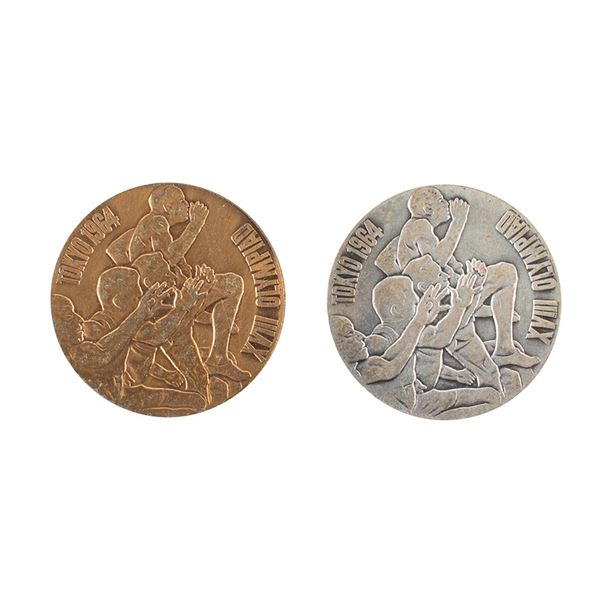 Tokyo 1964 Summer Olympics Commemorative Silver and Copper Medals