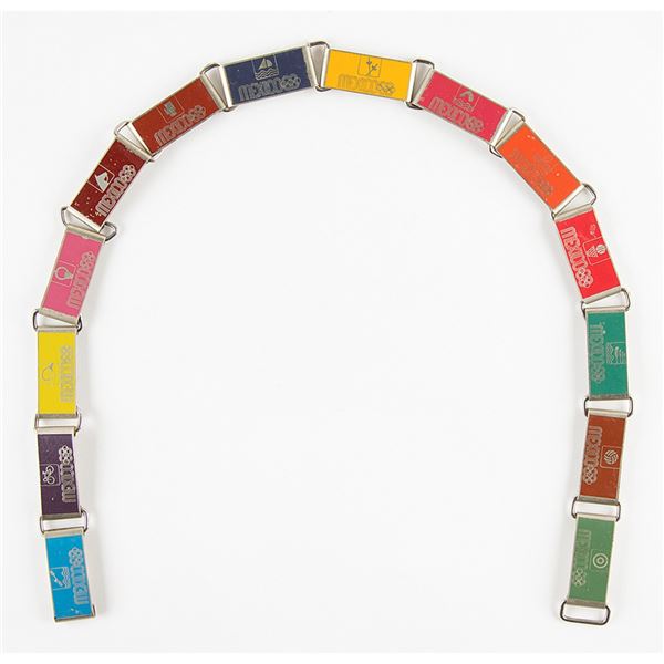 Mexico City 1968 Summer Olympics Souvenir Linked Belt