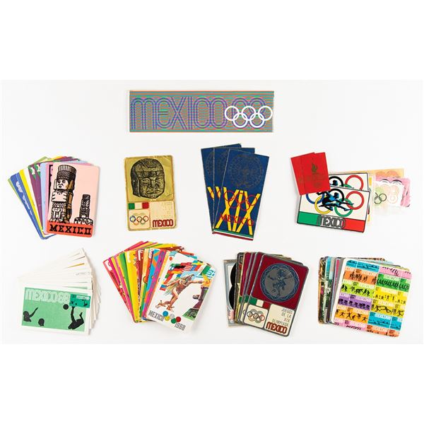 Mexico City 1968 Summer Olympics Collection of (130+) Decals and Postcards