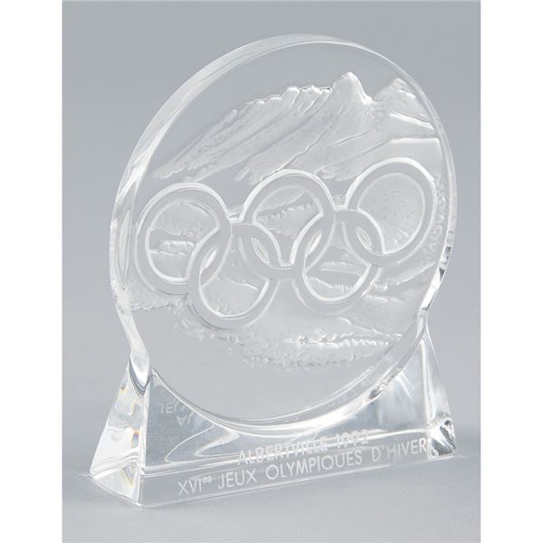 Albertville 1992 Winter Olympics Lalique Paperweight