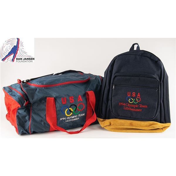 Dan Jansen's Lillehammer 1994 Winter Olympics Team USA Duffel Bag and Backpack