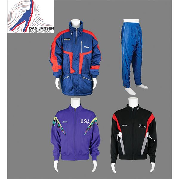 Dan Jansen's Lot of (4) Team USA Jackets and Pants