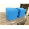 Image 1 : 2 Blue Ottomans