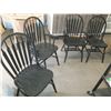 Image 1 : 4 Black Wooden Chairs