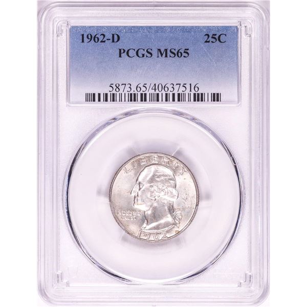 1962-D Washington Quarter Coin PCGS MS65