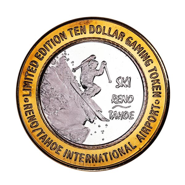 .999 Fine Silver Reno Tahoe International Airport $10 Limited Edition Gaming Token