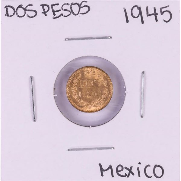 1945 Mexico Dos Pesos Gold Coin