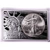 Image 1 : 2021 Type 1 $1 American Silver Eagle Coin & 2oz Silver Bar Set