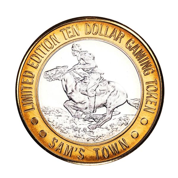 .999 Silver Sam's Town Las Vegas, NV $10 Casino Limited Edition Gaming Token