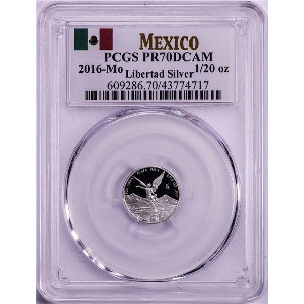 2016-Mo Mexico Proof 1/20 oz Silver Libertad Coin PCGS PR70DCAM