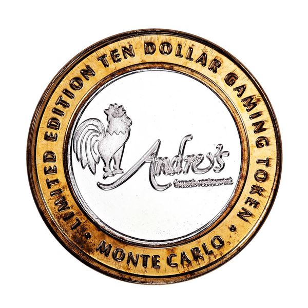 .999 Silver Monte Carlo Resort & Casino Las Vegas, NV $10 Limited Edition Gaming Token