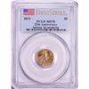 Image 1 : 2011 $5 American Eagle Gold Coin PCGS MS70 First Strike