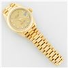 Image 8 : Rolex Ladies 18K Yellow Gold Champagne Diamond President Wristwatch With Rolex Box