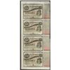 Image 1 : Uncut Sheet of (4) State of Louisiana Baby Bond Obsolete Notes