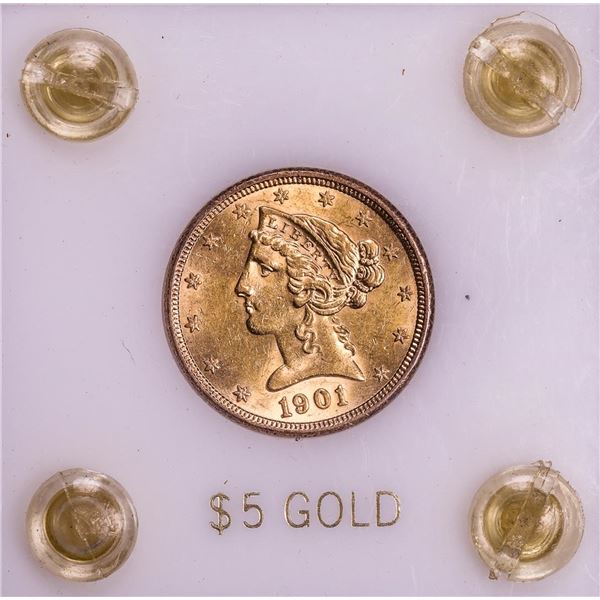 1901-S $5 Liberty Head Half Eagle Gold Coin