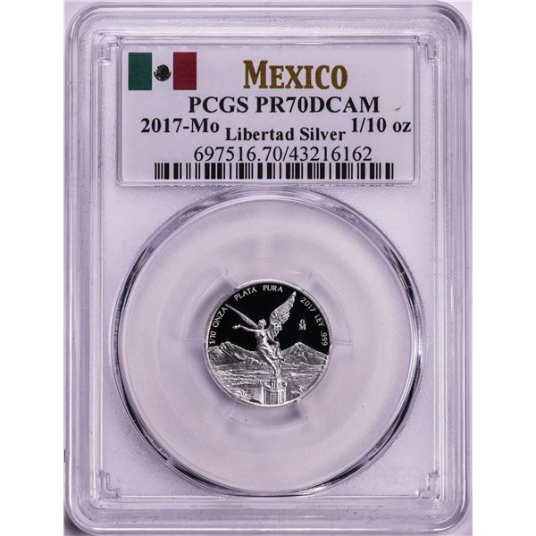 2017-Mo Mexico Proof 1/10 oz Silver Libertad Coin PCGS PR70DCAM