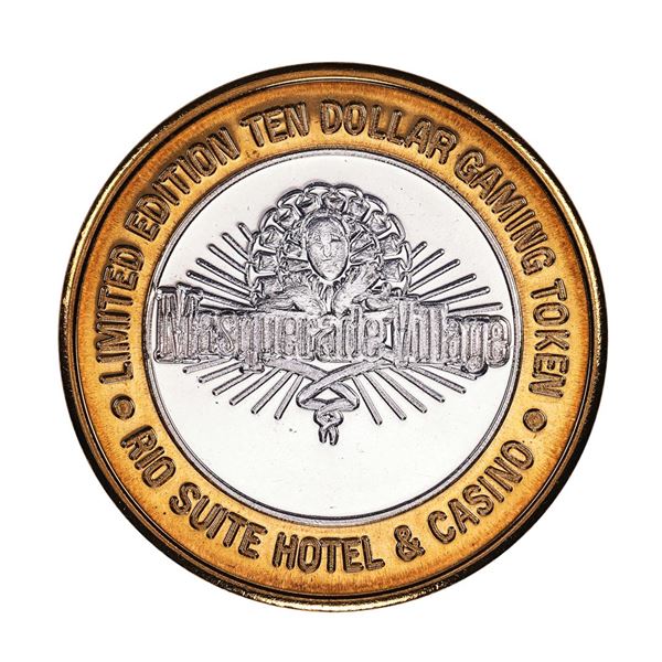 .999 Silver Rio Suite Hotel Las Vegas, NV $10 Casino Limited Edition Gaming Token