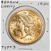 Image 1 : 1904 Type 3 $20 Liberty Head Double Eagle Gold Coin