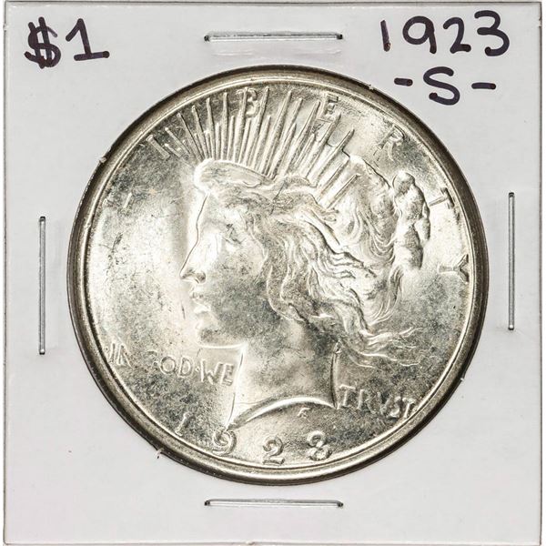 1923-S $1 Peace Silver Dollar Coin