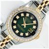 Image 1 : Rolex Ladies Two Tone Green Vignette 1 ctw VS Diamond Datejust Wristwatch