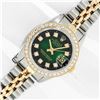 Image 2 : Rolex Ladies Two Tone Green Vignette 1 ctw VS Diamond Datejust Wristwatch