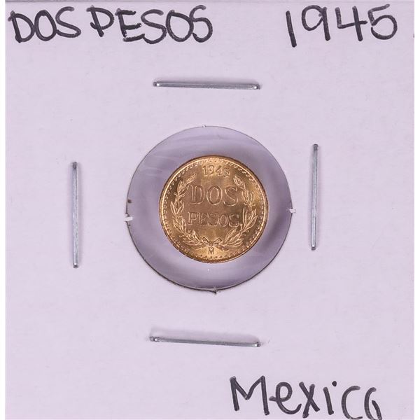 1945 Mexico Dos Pesos Gold Coin