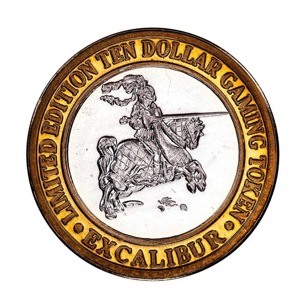 .999 Fine Silver Excalibur Las Vegas, Nevada $10 Limited Edition Gaming Token