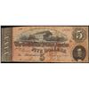 Image 1 : 1864 $5 Confederate States of America Note