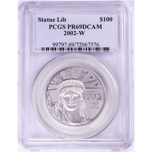 2002-W Proof $100 Platinum American Eagle Coin PCGS PR69DCAM
