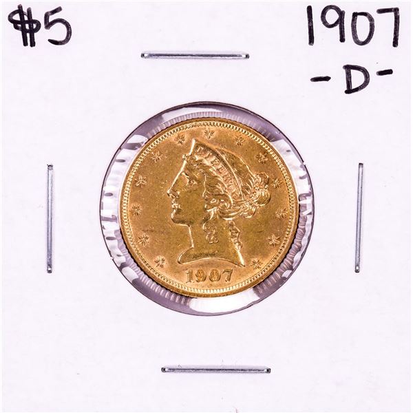 1907-D $5 Liberty Head Half Eagle Gold Coin