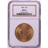 Image 1 : 1896 $20 Liberty Head Double Eagle Gold Coin NGC MS62