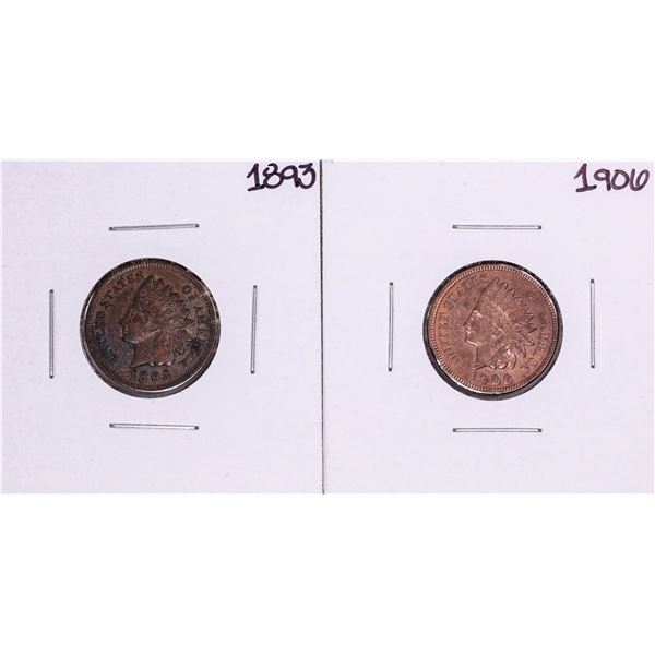 Lot of 1893 & 1906 Indian Head Cent Coins