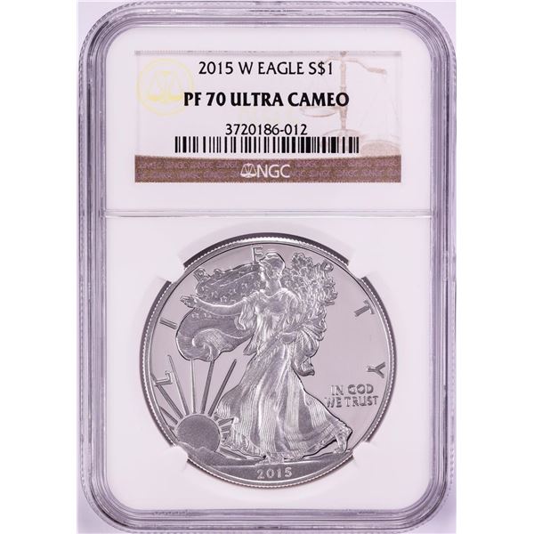 2015-W $1 Proof American Silver Eagle Coin NGC PF70 Ultra Cameo