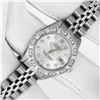 Image 2 : Rolex Ladies Stainless Steel Silver Star Pyramid Diamond Datejust Wristwatch