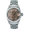 Image 3 : Rolex Ladies Stainless Steel Salmon Dial Datejust Wristwatch Oyster Perpetual
