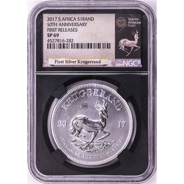 2017 South Africa Krugerrand Silver Coin NGC SP69 First Releases