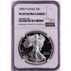 Image 1 : 1993-P $1 Proof American Silver Eagle Coin NGC PF69 Ultra Cameo