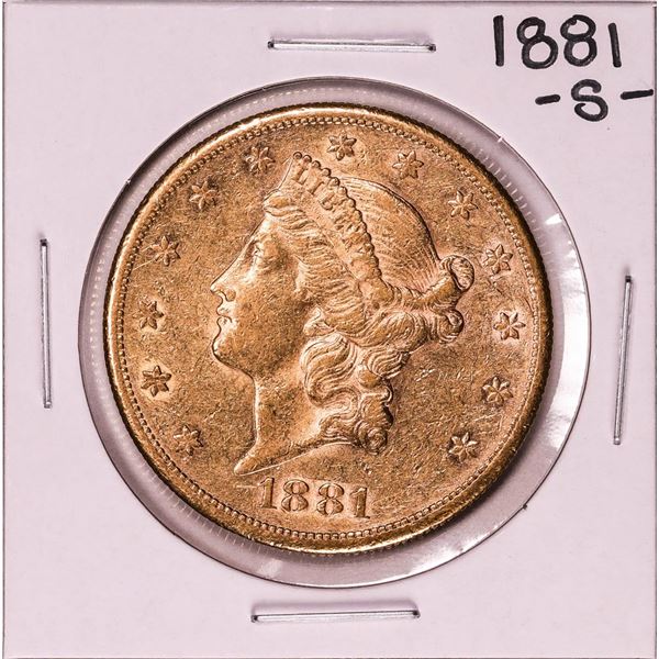 1881-S $20 Liberty Head Double Eagle Gold Coin