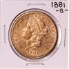Image 1 : 1881-S $20 Liberty Head Double Eagle Gold Coin