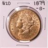 Image 1 : 1879-S $20 Liberty Head Double Eagle Gold Coin