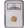 Image 1 : 1901 $2 1/2 Liberty Head Quarter Eagle Gold Coin NGC MS64