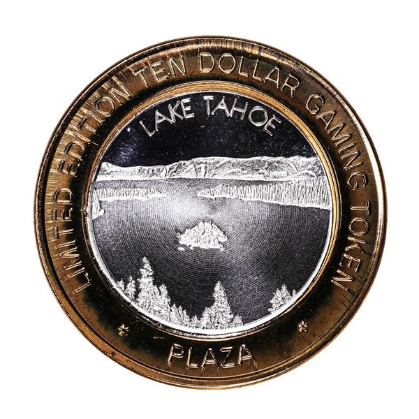 .999 Silver Plaza Hotel & Casino  Nevada $10 Gaming Token Limited Edition