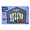 Image 1 : Todd Goldman "Boys Fling Poo" Original Acrylic On Canvas