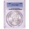 Image 1 : 1887 $1 Morgan Silver Dollar Coin PCGS MS63