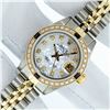 Image 2 : Rolex Ladies Two Tone Sapphire & Diamond Datejust Watch With Rolex Box