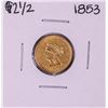 Image 1 : 1853 $2 1/2 Liberty Head Quarter Eagle Gold Coin