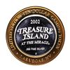 Image 2 : .999 Fine Silver Treasure Island Las Vegas, Nevada $10 Limited Edition Gaming Token