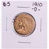Image 1 : 1910-D $5 Indian Head Half Eagle Gold Coin